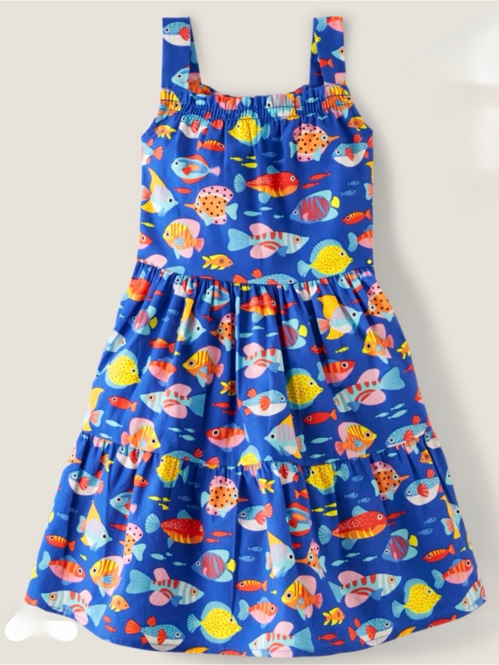 Gymboree | EUC - Fish Tiered Dress - Salish Splash Blue - Size 5T